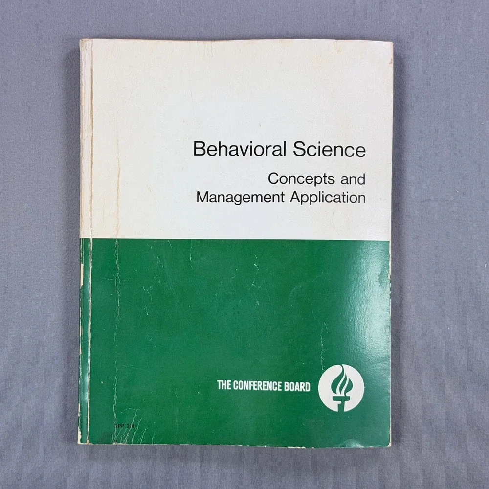Conference Board Behavioral Science Concepts Management Softcover 1978 Business
